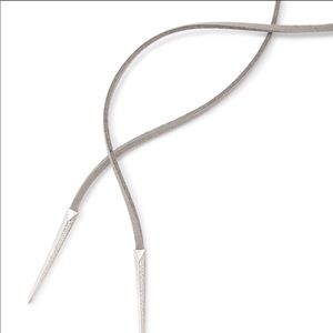 KENRA SCOTT GREY SUEDE LARIAT NECKLACE